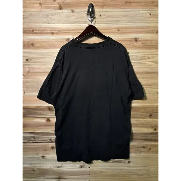 Vintage 1989 Guess Jeans Graphic T Shirt Faded Black Single Stitch XL USA MADE
